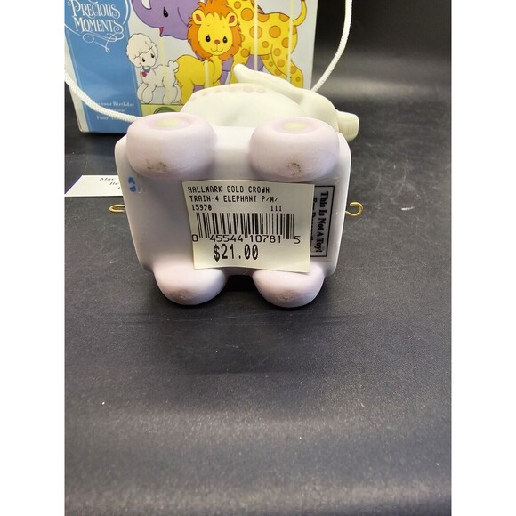 Precious Moments 15970 May Your Birthday be Gigantic Train Age 4 Elephant In Box - Picture 9 of 16